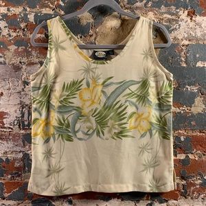 100% Silk Graphic Scoop Neck Top by Tommy Bahama